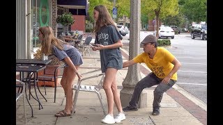 Chair Pulling Prank in Nashville [upl. by Gotcher]