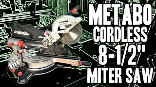 Metabo Cordless 812quot Single Bevel Sliding Compound Miter Saw KGS18 LTX 216 62AH LiHD 18V [upl. by Lipfert]