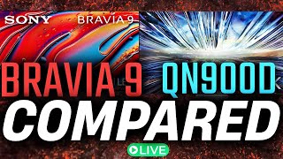 Sony BRAVIA 9 vs Samsung QN900D Mini LED TV Comparison Live [upl. by Tnias272]