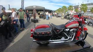 Daytona BikeWeek 2024 at the Daytona Speedway the Harley Davidson model lineup amp 2024 HydraGlide [upl. by Hardner]