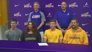 Angolas Gage King commits to Depauw University for football [upl. by Esaele]