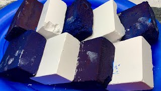 10 Blocks of Blue Dyed Gholibn Gym Chalk  Satisfying ASMR [upl. by Anyl]