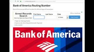 How to Find Bank of America Routing Number [upl. by Ennoirb537]