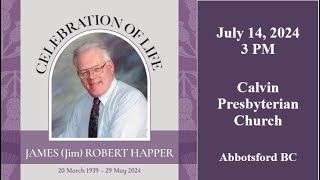 James Jim Robert Happer A Celebration of Life Service [upl. by Tram148]