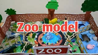 Zoo Model For Science Exhibition  School Project  Mini Zoo Model [upl. by Oderf162]