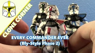 Clone Corner 10  Every Clone Commander BlyStyle Phase II Action Figure EVER [upl. by Andree669]