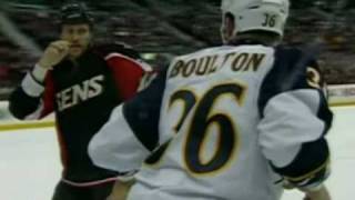 Eric Boulton vs Matt Carkner Nov 9 2010 [upl. by Aracaj291]