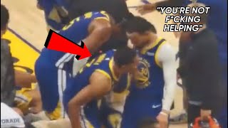 UNSEEN Steph Curry Tells Jordan Poole That “He Isn’t Fcking Helping” After Shoving Draymond Green [upl. by Roxie]