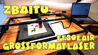 ZBAITU Grossformat Desktop Laser Engraver M81FF80EAIR [upl. by Eelarual]