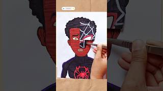 Spider Man Verse 3 Transformation Miles Morales Art shortsvideo spiderman milesmorales [upl. by Henke637]