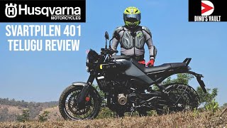 Husqvarna Svartpilen 401 Telugu Review  Features Specs Price Mileage etc [upl. by Elyak]