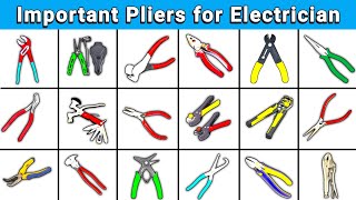 15 most Important Pliers for Electrician  Types Of Pliers [upl. by Doolittle145]