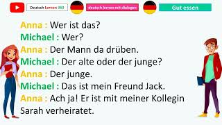 deutsch lernen mit dialogen A1  German Conversation for Beginners  German Phrases To Know [upl. by Boru277]