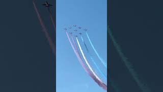 Red Arrows arrive in style at Sywell 2024 Air Show aviation planespotting sywell2024 redarrows [upl. by Adleremse]