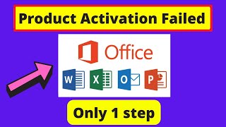 Fix Product Activation Failed office 201920162013  Product activation failed in Word Excel [upl. by Dwaine]