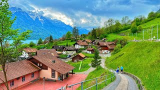 Switzerland Oberried am Brienzersee 4K  Heavenly beautiful Swiss village on the lake Brienz [upl. by Irtak139]