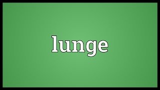 Lunge Meaning [upl. by Quintessa]