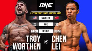 Troy Worthen vs Chen Lei  Full Fight Replay [upl. by Retsel]