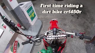 First time ime riding a dirt bike crf450r  bklfshorneil [upl. by Aztinad394]