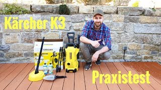 Praxistest Kärcher K3 Hochdruckreiniger Terrassendielen reinigen  Steinplatten reinigen  DIY [upl. by Learrsi]