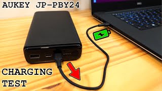 AUKEY JPPBY24 Power Bank 65W • Unboxing and charging test notebook and smartphone [upl. by Adams690]