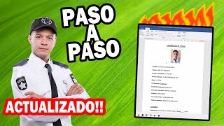 😲 Como hacer una hoja de vida para guardia de seguridad [upl. by Ahsieyn159]