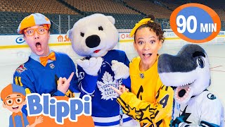 Blippi and Meekahs NHL Hockey and Ice Vehicle Adventure  Educational Videos for Kids [upl. by Lita293]