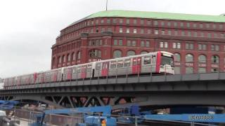 U Bahn Hamburg Das neue Viadukt vor dem Bahnhof Baumwall 1080p [upl. by Sashenka637]