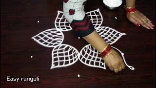 beautiful friday kolam designs with 5x3 dots for beginners  easy rangoli  simple muggulu [upl. by Ellivnarg]