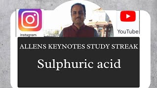 sulphuric acid from Allens keynotes [upl. by Htebasile]