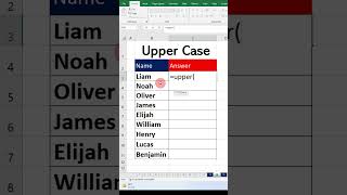 How to Change Small letter to Capital letter in MS Excel Upper Case [upl. by Yadnus]