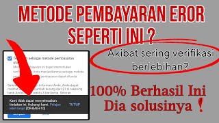 Cara mengatasi metode pembayaran google adsense terjadi eror  ORBAIH10 [upl. by Glimp]