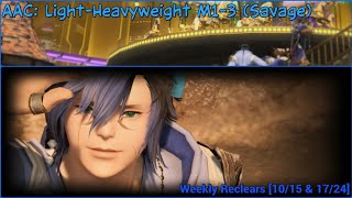 FFXIV 70 AAC LightHeavyweight M13 Savage  Weekly Reclears Angel 1015 amp 1724 [upl. by Ruthe445]