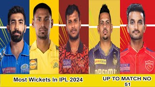 Most Wicket Taker IN IPL 2024 After Game No 51  Highest Wicket Taker IN IPL 2024 [upl. by Regina]