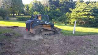 Deere 333G Skid Loader working with a John Deere 2025r Part 2 [upl. by Farrington]