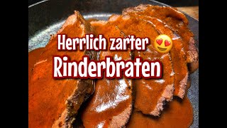 Zarter Rinderbraten aus dem Dutch Oven  wie von Oma  Westmünsterland BBQ [upl. by Ylecara532]