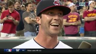 Indians Tyler Naquin on his first MLB home run [upl. by Nylrem]