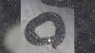 25000 DIAMOND TENNIS CHAIN 20 POINTERS 14K WHITE GOLD [upl. by Akimot]