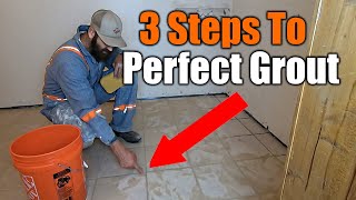 3 Steps To Get Perfect Grout On Your Floor Tile  THE HANDYMAN [upl. by Leona]