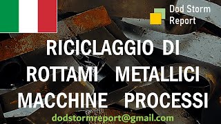 Riciclaggio di Rottami Metallici Taglio Tranciatura Sminuzzamento Compattazione e Bricchettatura [upl. by Aneret]