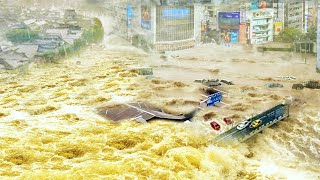 Chinas Deluge Disaster Aerial Footage Depicts Widespread Devastation [upl. by Gwenora]