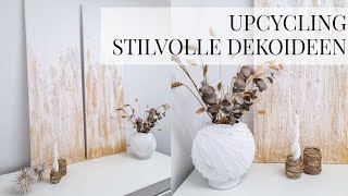 DIY Vase aus Lampe Upcycling IdeenAcrylbild einfach malenDekoinspiration unter 20€ Kerzen biegen [upl. by Rosenblum995]