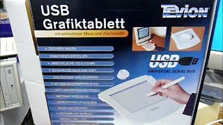 Aldi USBGrafiktablett TEVION MD9397 funktioniert mit Windows 7 perfekt [upl. by Eatnuahc]