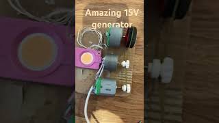 Powerful 15V generator • dc motor dcgenerator dcmotor diy electric generator diypowershorts [upl. by Keene890]