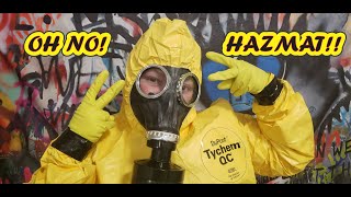 DuPont Tychem QC Hazmat Suit Rubber Gloves Gas Mask Unboxing Show amp Tell ☠️💛💀🖤😉 [upl. by Ambrosius]