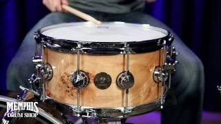 DW 14x65 Jazz Series Exotic Mappa Burl CherryMahogany Snare Drum [upl. by Bonnes]