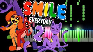 SMILE Everyday 2  Smiling Critters Theme Song Poppy playtime Chapter 3 Piano Tutorial [upl. by Alver564]