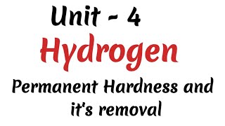 Permanent Hardness and its removal  Hydrogen  Unit  4  TN class 11chemistry  in Tamil [upl. by Eniamsaj67]