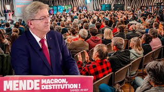 Réunion publique avec JeanLuc Mélenchon à Mende [upl. by Nohtahoj809]