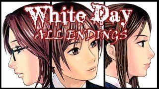 White Day 화이트데이  All 8 Endings  Guide and Extra Scenes [upl. by Aihsenek708]